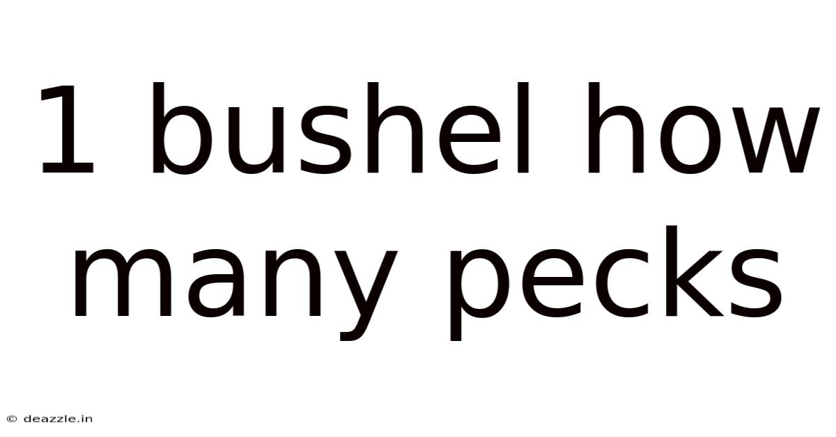 1 Bushel How Many Pecks