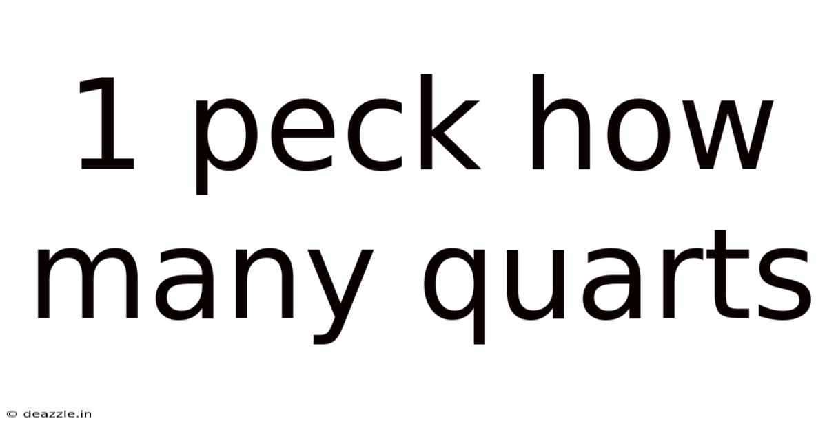 1 Peck How Many Quarts