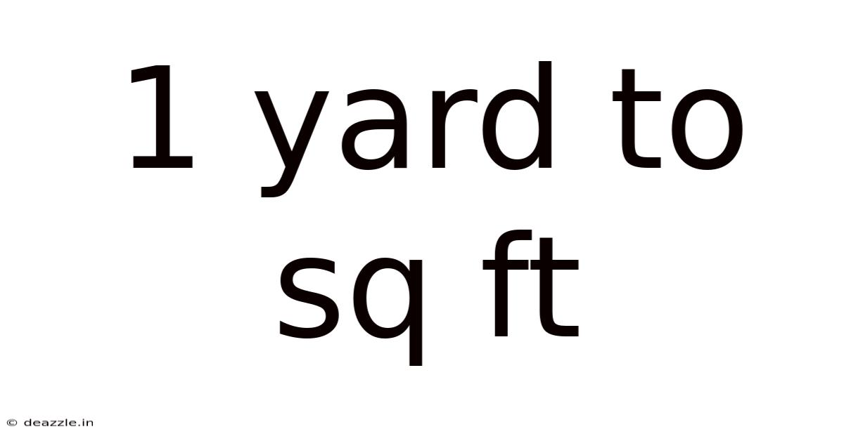 1 Yard To Sq Ft