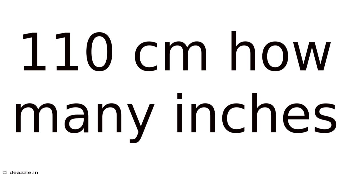 110 Cm How Many Inches