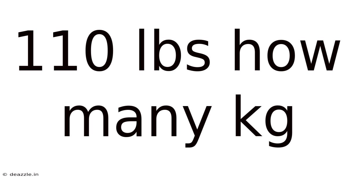 110 Lbs How Many Kg