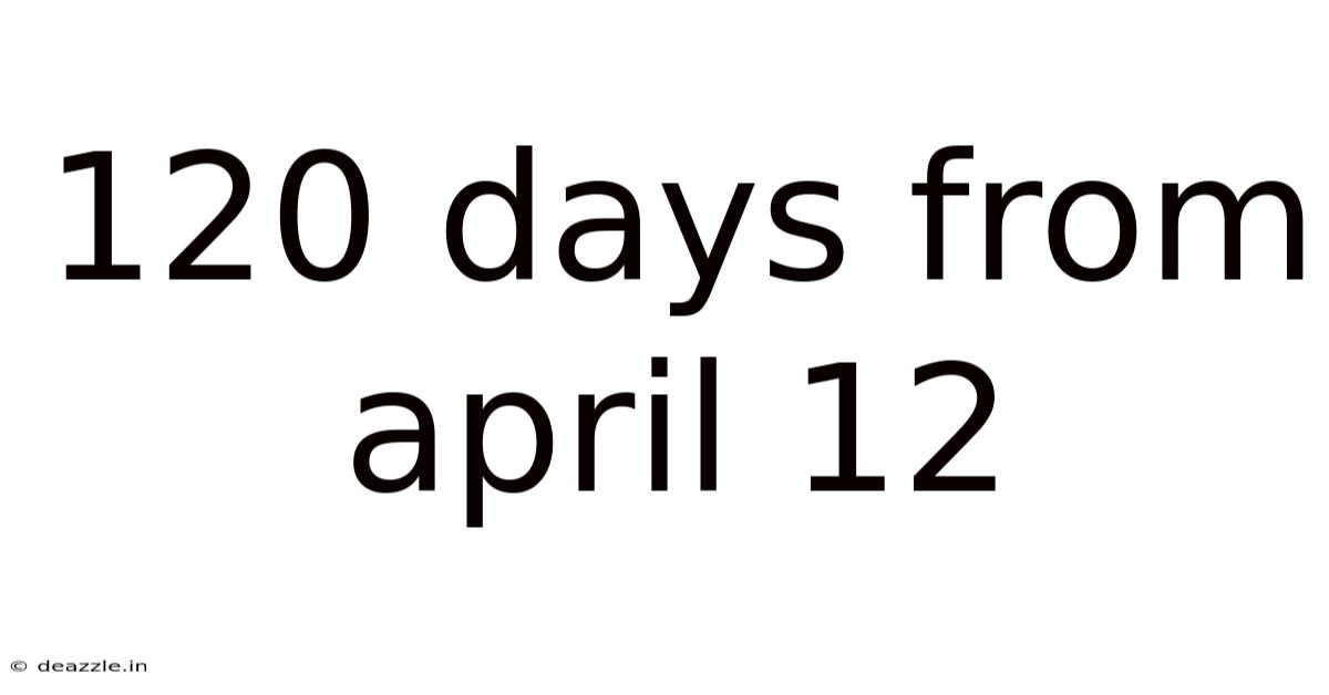 120 Days From April 12