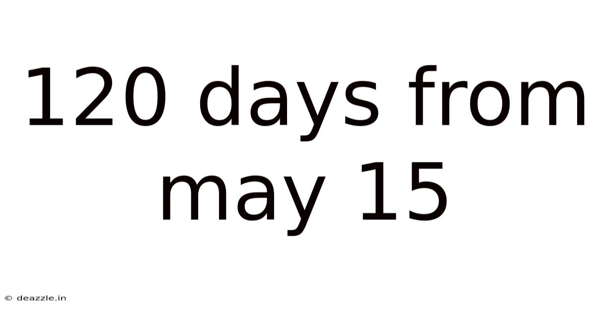 120 Days From May 15
