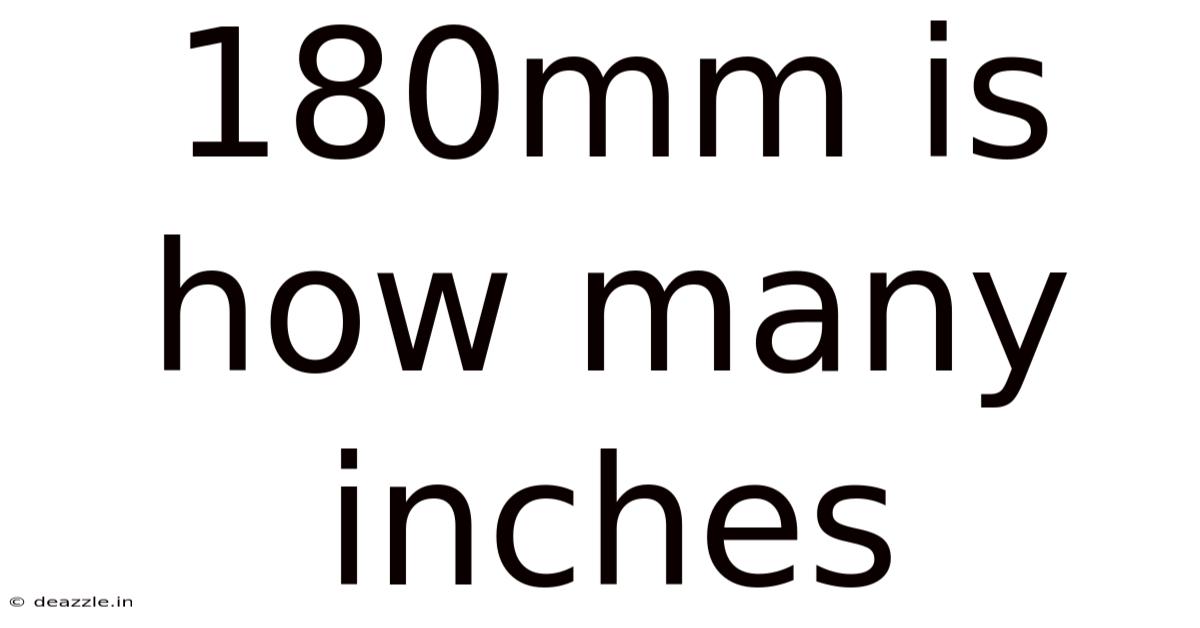 180mm Is How Many Inches