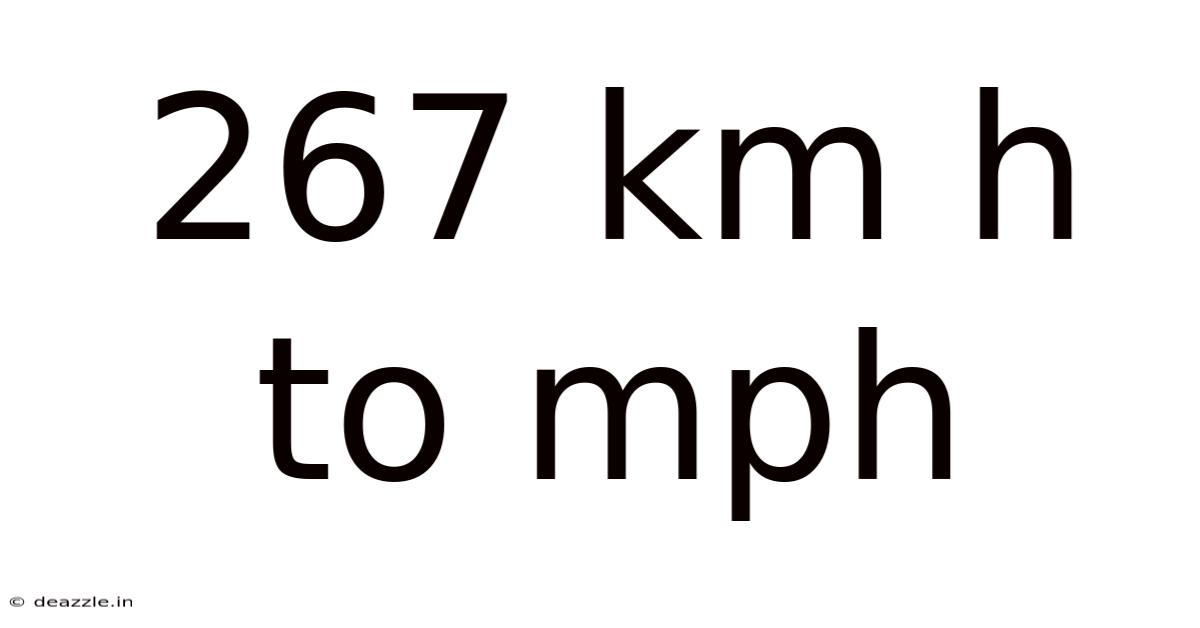267 Km H To Mph