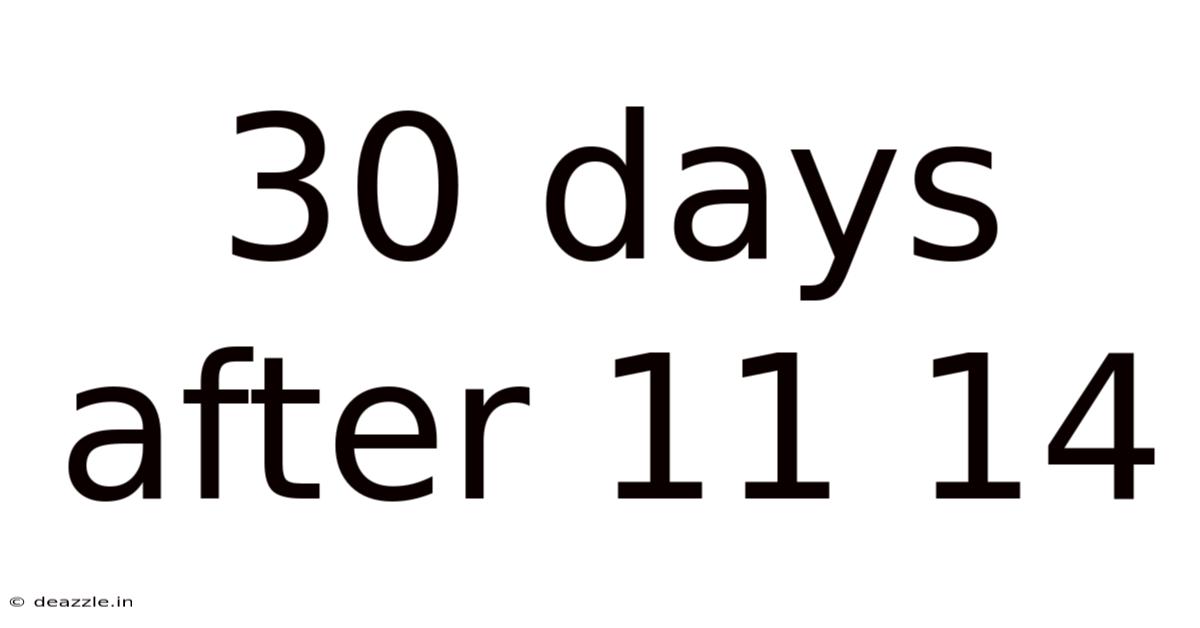 30 Days After 11 14