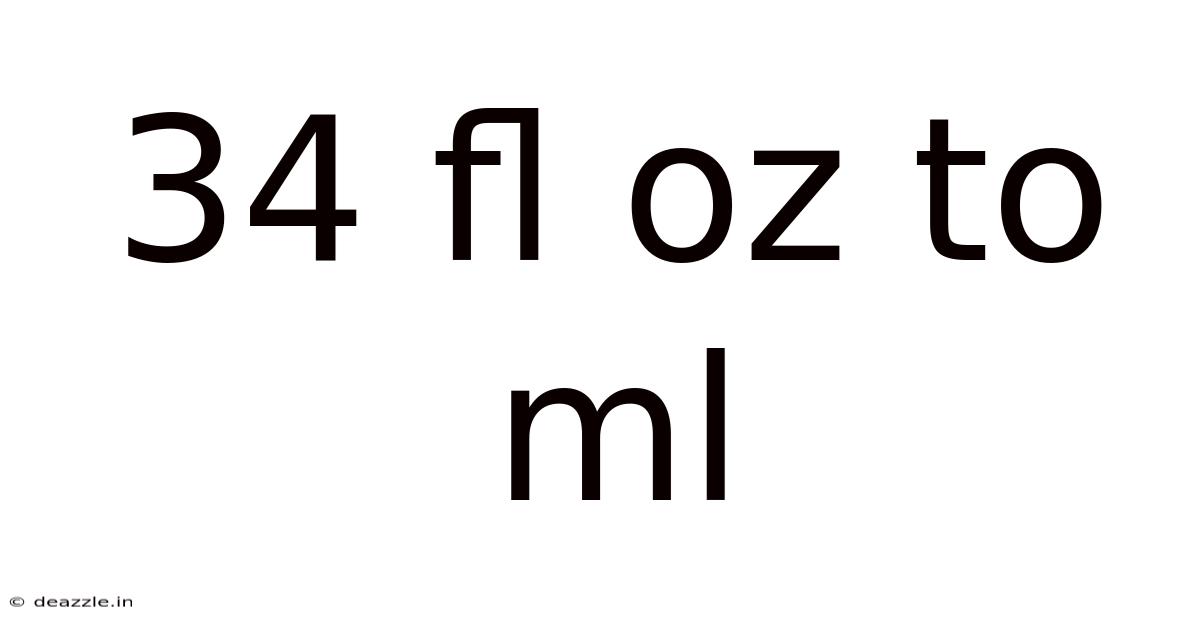 34 Fl Oz To Ml