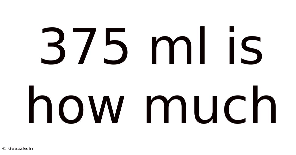 375 Ml Is How Much