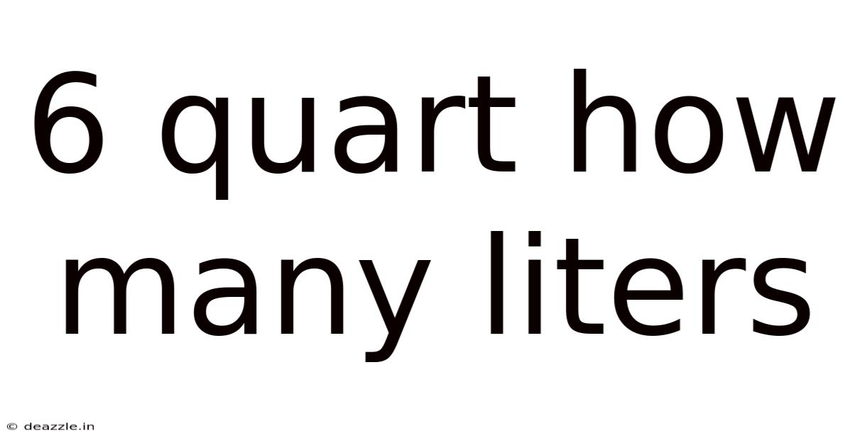 6 Quart How Many Liters
