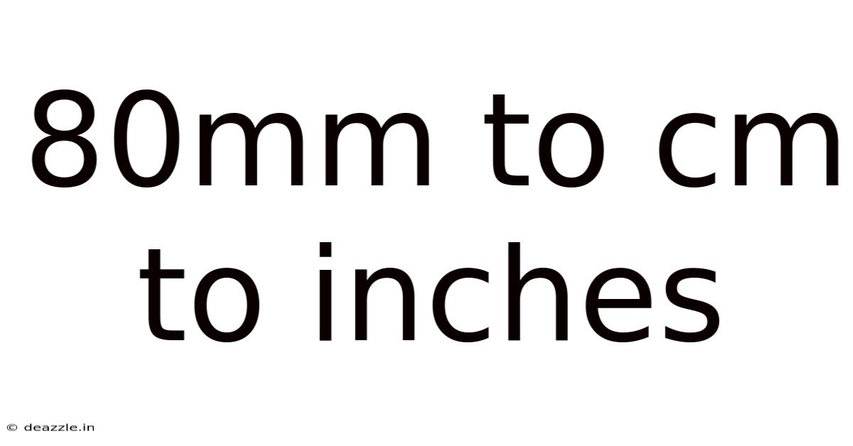 80mm To Cm To Inches
