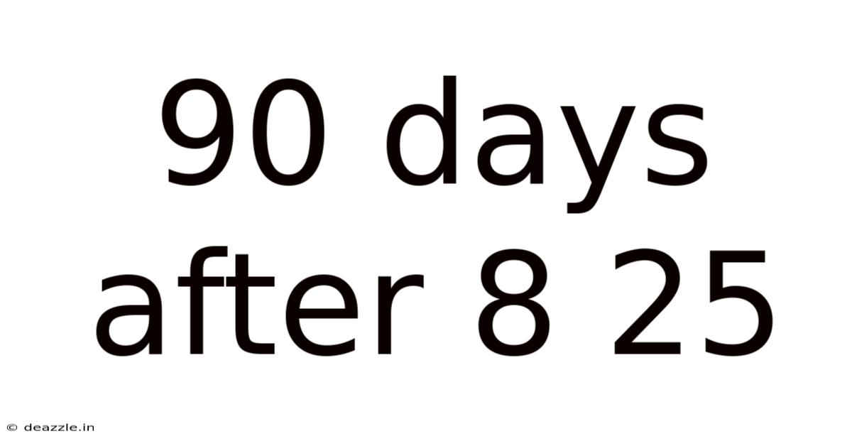 90 Days After 8 25