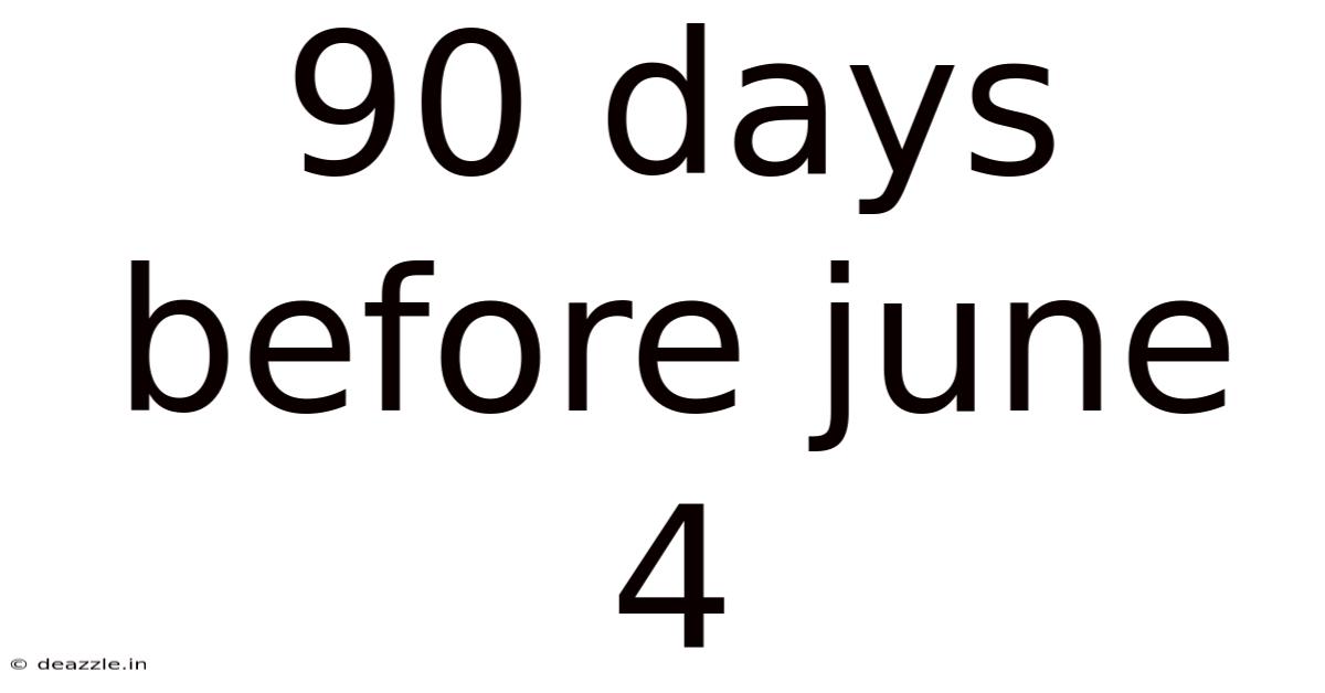 90 Days Before June 4