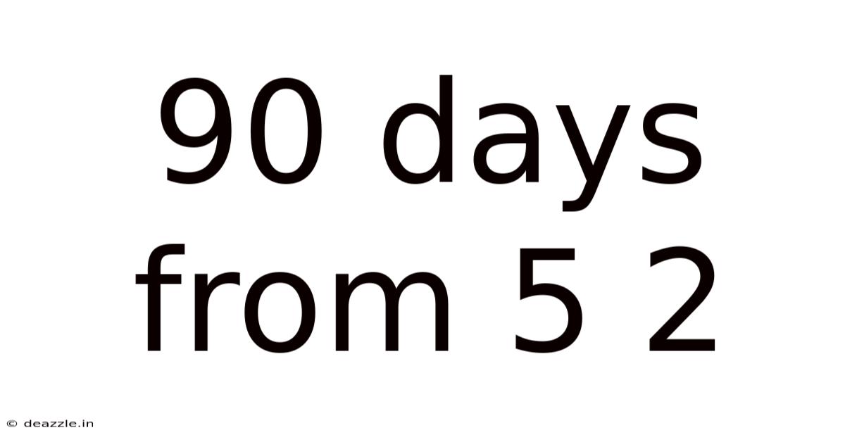 90 Days From 5 2