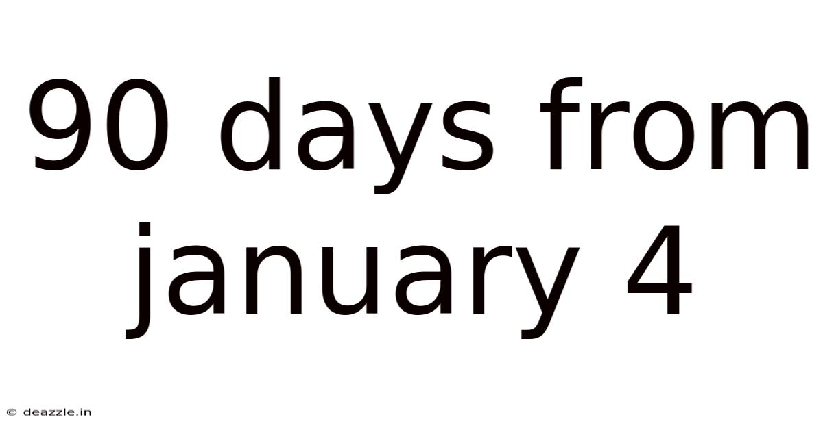 90 Days From January 4