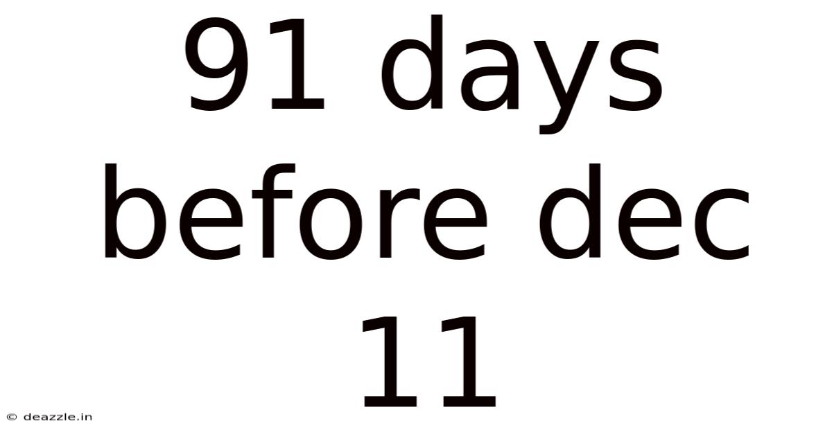 91 Days Before Dec 11