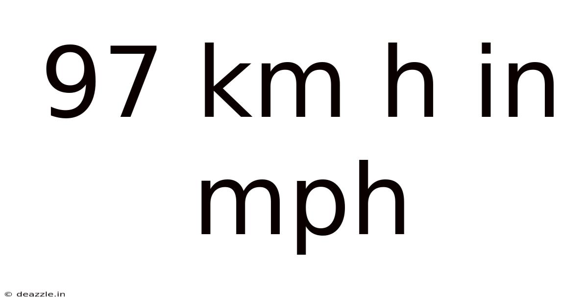 97 Km H In Mph