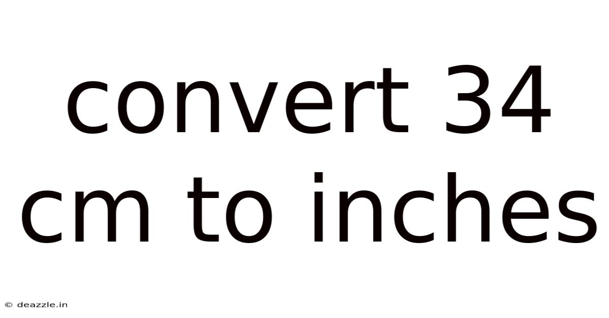 Convert 34 Cm To Inches