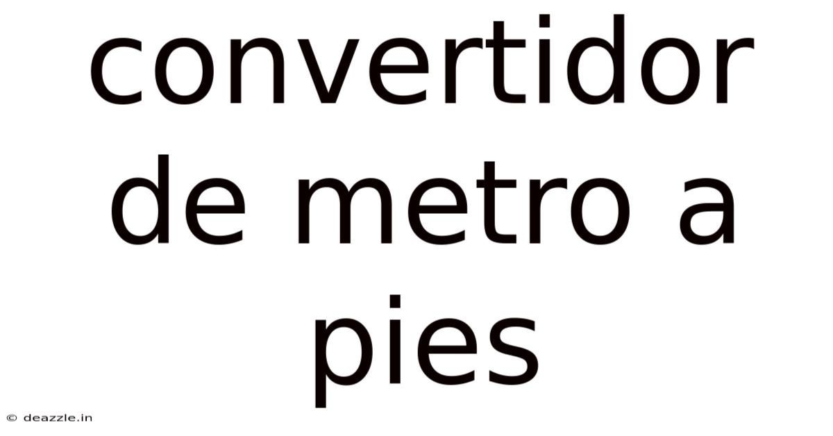 Convertidor De Metro A Pies