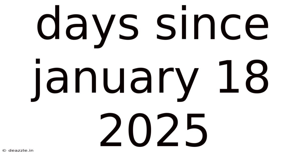 Days Since January 18 2025