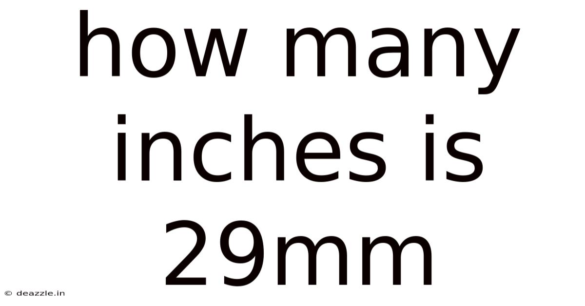 How Many Inches Is 29mm
