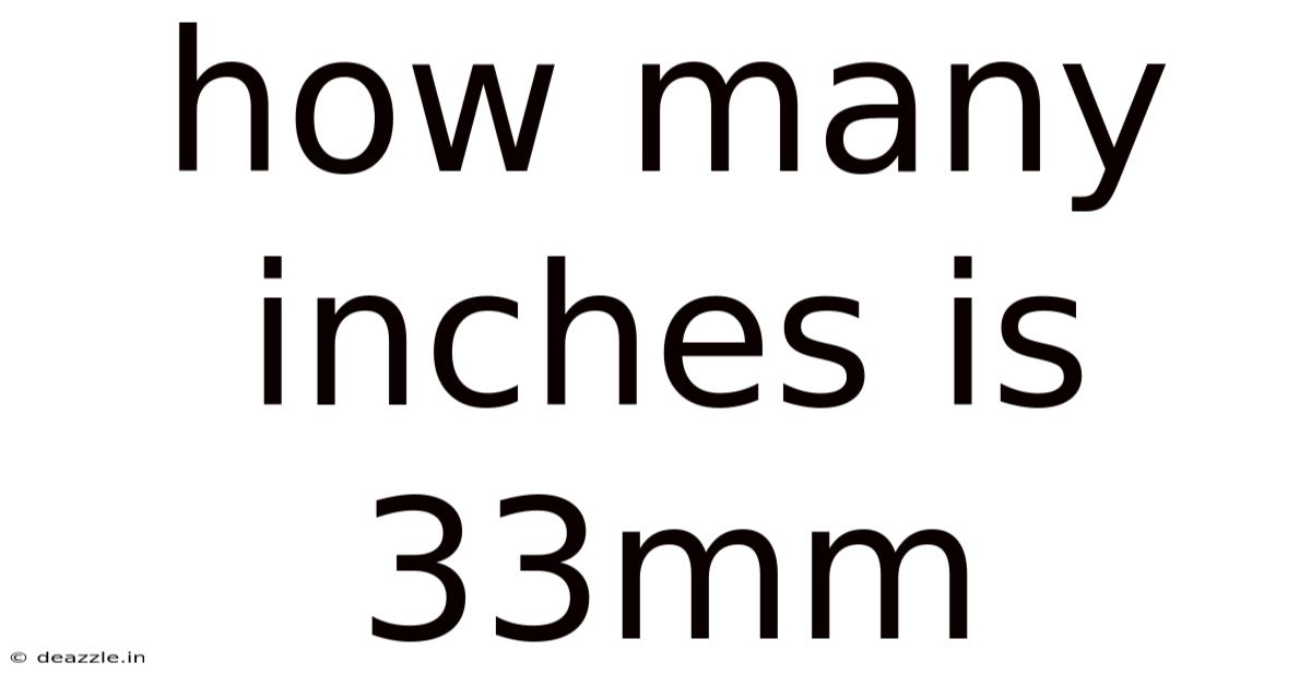 How Many Inches Is 33mm