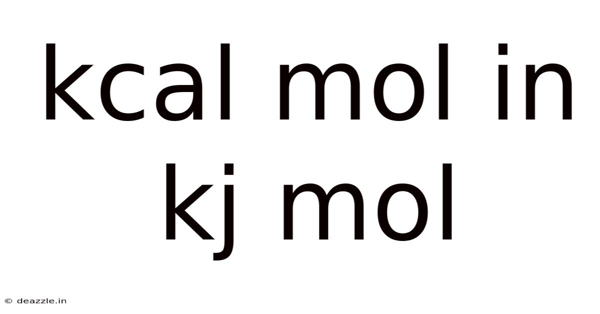 Kcal Mol In Kj Mol