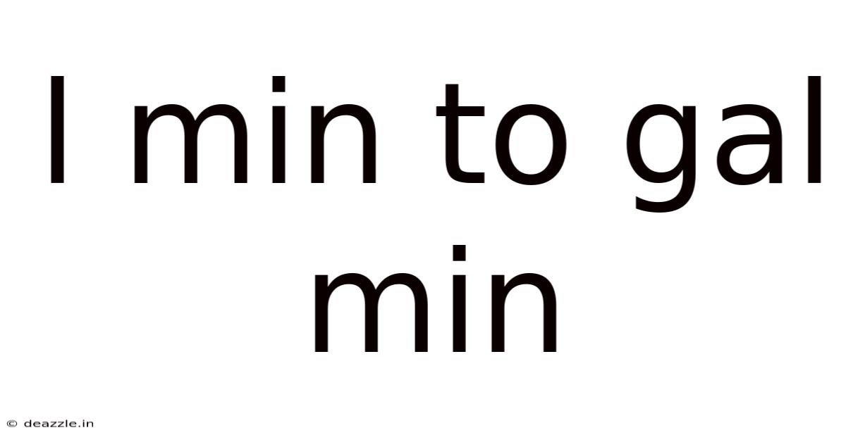 L Min To Gal Min