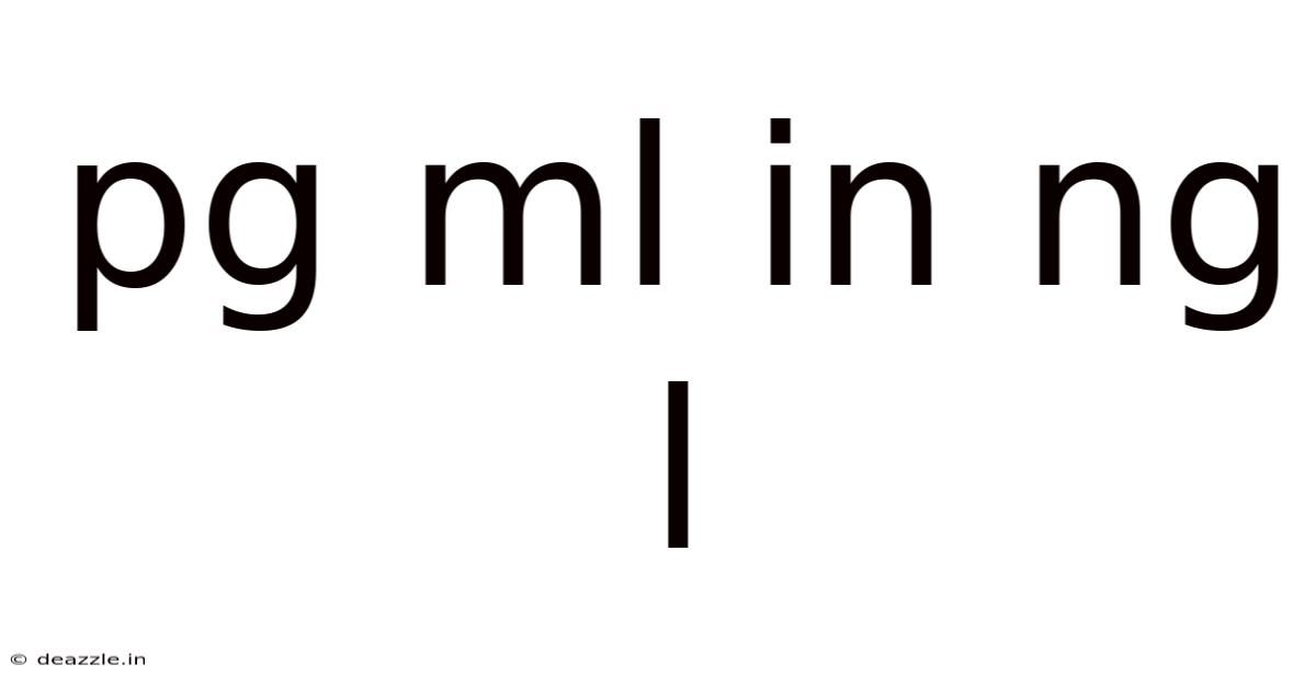 Pg Ml In Ng L