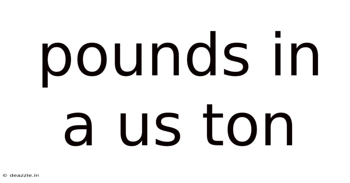 Pounds In A Us Ton