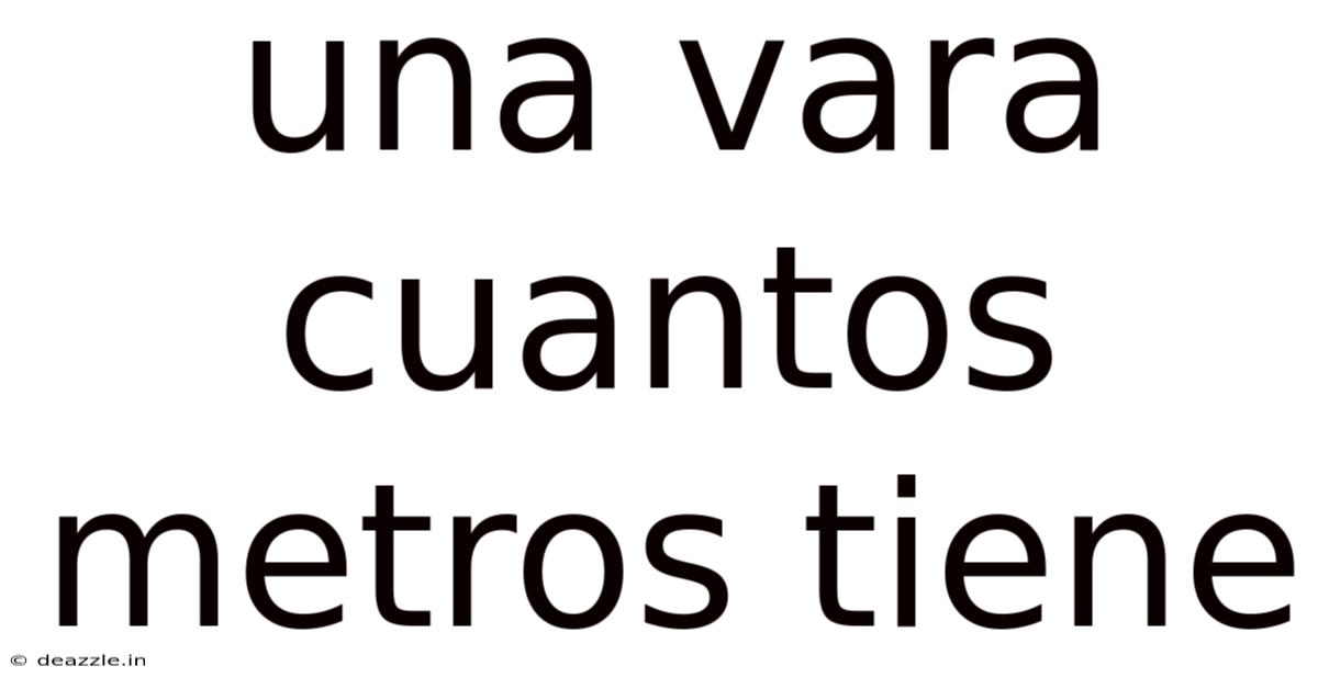 Una Vara Cuantos Metros Tiene