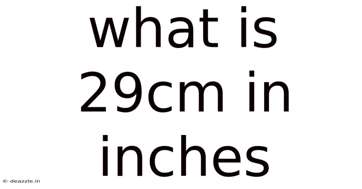 What Is 29cm In Inches